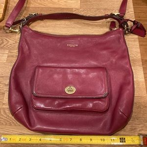 Burgundy Coach shoulder bag
